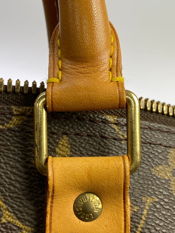 【中古品】【メンズ/レディース】 LOUIS VUITTON モノグラム キーポル55 M41414 レザー 大型 旅行用 ボストンバッグ カバン 179-261008-em-06-min カラー：ブラウン 万代Net店