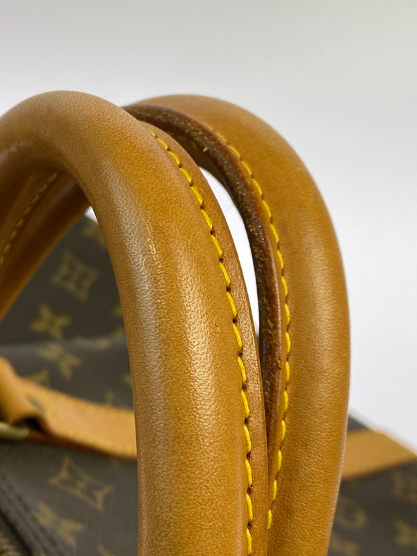 【中古品】【メンズ/レディース】 LOUIS VUITTON モノグラム キーポル55 M41414 レザー 大型 旅行用 ボストンバッグ カバン 179-261008-em-06-min カラー：ブラウン 万代Net店