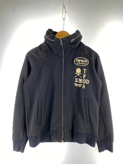 【中古品】【メンズ】 VANSON × クローズWORST バンソン クローズワースト スカル ジップアップジャケット メンズ アウター 145-261014-KS-18-min サイズ：L カラー：ブラック 万代Net店