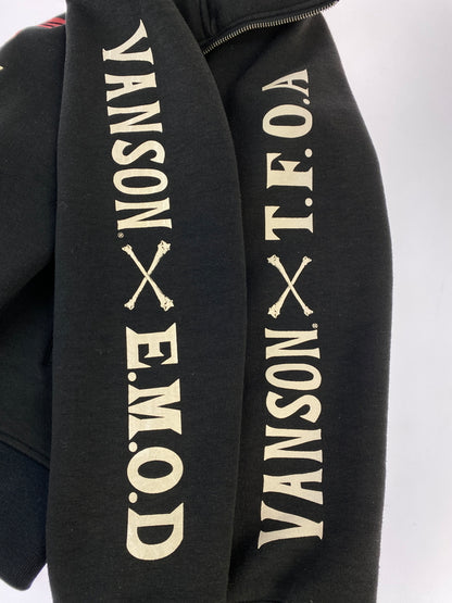 【中古品】【メンズ】 VANSON × クローズWORST バンソン クローズワースト スカル ジップアップジャケット メンズ アウター 145-261014-KS-18-min サイズ：L カラー：ブラック 万代Net店