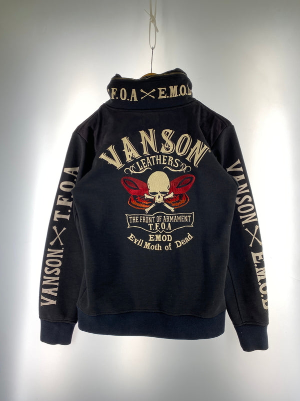 【中古品】【メンズ】 VANSON × クローズWORST バンソン クローズワースト スカル ジップアップジャケット メンズ アウター 145-261014-KS-18-min サイズ：L カラー：ブラック 万代Net店