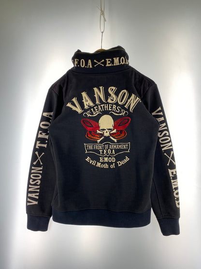 【中古品】【メンズ】 VANSON × クローズWORST バンソン クローズワースト スカル ジップアップジャケット メンズ アウター 145-261014-KS-18-min サイズ：L カラー：ブラック 万代Net店