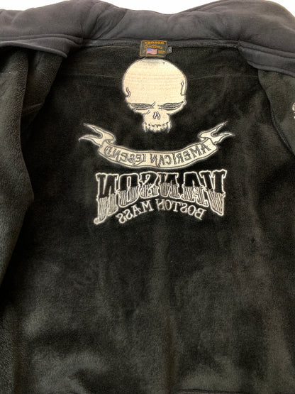 【中古品】【メンズ】 VANSON × WORST バンソン ワースト TFOA SKULL ZIPUP JACKET スカルジップアップジャケット ジップフロントジャケット トラックジャケット 145-261010-ta-37-min サイズ：L カラー：ブラック 万代Net店