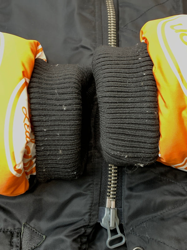 【現状渡し品】【メンズ】 VANSON バンソン DEATH RABBIT デスラビット N-3B スケーター ナイロン ミリタリージャケット 145-261010-ta-24-min サイズ：L カラー：ブラック 万代Net店