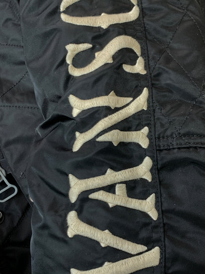 【現状渡し品】【メンズ】 VANSON バンソン DEATH RABBIT デスラビット N-3B スケーター ナイロン ミリタリージャケット 145-261010-ta-24-min サイズ：L カラー：ブラック 万代Net店