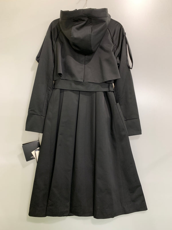 【中古品】【レディース】 RUIRUE BOUTIQUE ルイルエブティック 2WAY フード ロング トレンチコート K803 アウター 169-261023-hu-15-min サイズ：L カラー：ブラック 万代Net店
