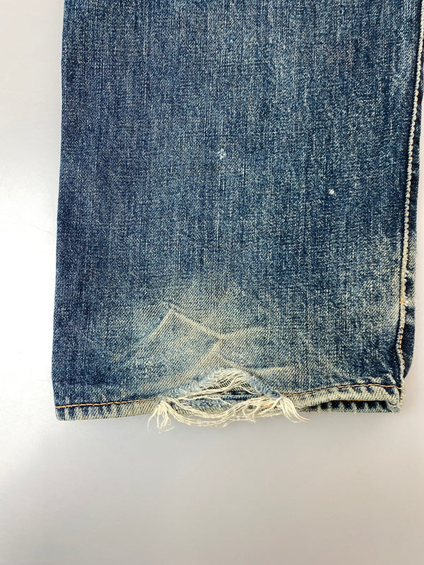 【ジャンク品】【メンズ】 EVISU エヴィス 2001 DENIM PANT デニムパンツ メンズ ボトムス ジーパン ジーンズ 156-261016-em-07-min サイズ：29×35 カラー：ブルーインディゴ 万代Net店