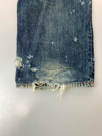 【ジャンク品】【メンズ】 EVISU エヴィス 2001 DENIM PANT デニムパンツ メンズ ボトムス ジーパン ジーンズ 156-261016-em-07-min サイズ：29×35 カラー：ブルーインディゴ 万代Net店
