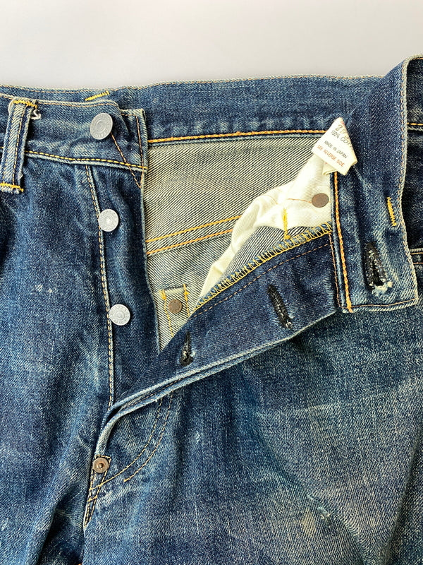 【ジャンク品】【メンズ】 EVISU エヴィス 2001 DENIM PANT デニムパンツ メンズ ボトムス ジーパン ジーンズ 156-261016-em-07-min サイズ：29×35 カラー：ブルーインディゴ 万代Net店