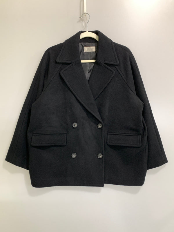 【中古品】【レディース】 JOURNAL STANDARD RELUME ジャーナルスタンダードレリューム 尾州ウール ショートPコート 22-020-462-5080 アウター コート 169-261023-hu-03-min サイズ：36 カラー：ブラック 万代Net店