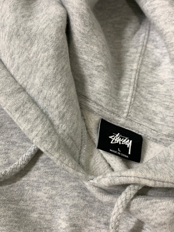 【中古品】【メンズ】 STUSSY ステューシー DESIGN CORP HOODED SWEATSHIRT Z4000SAS19 フーデッド スウェットシャツ パーカー トップス 142-261013-yn-19-min サイズ：L カラー：グレー 万代Net店