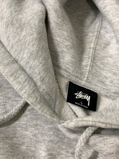 【中古品】【メンズ】 STUSSY ステューシー DESIGN CORP HOODED SWEATSHIRT Z4000SAS19 フーデッド スウェットシャツ パーカー トップス 142-261013-yn-19-min サイズ：L カラー：グレー 万代Net店