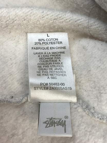 【中古品】【メンズ】 STUSSY ステューシー DESIGN CORP HOODED SWEATSHIRT Z4000SAS19 フーデッド スウェットシャツ パーカー トップス 142-261013-yn-19-min サイズ：L カラー：グレー 万代Net店
