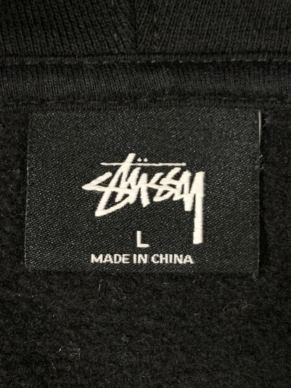 【中古品】【メンズ】 STUSSY ステューシー INTERNATIONAL DESIGN CORP HOODED SWEATSHIRT Z4000SAS19 フード付き スウェット プリント パーカー メンズ トップス 長袖 トレーナー 142-261008-em-38-min サイズ：L カラー：ブラック 万代Net店