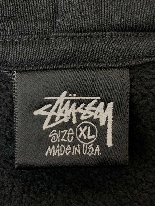【中古品】【メンズ】 STUSSY × OUR LEGACY WORK SHOP ステューシー アワーレガシー ワークショップ 3923786 SURFMAN PIGMENT DYED HOODIE サーフマン ピグメントダイ フーディー パーカー トップス 142-261010-ta-22-min サイズ：XL カラー：ブラック 万代Net店