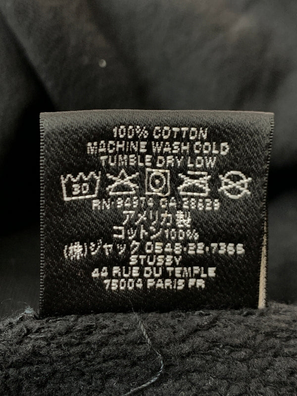 【中古品】【メンズ】 STUSSY × OUR LEGACY WORK SHOP ステューシー アワーレガシー ワークショップ 3923786 SURFMAN PIGMENT DYED HOODIE サーフマン ピグメントダイ フーディー パーカー トップス 142-261010-ta-22-min サイズ：XL カラー：ブラック 万代Net店