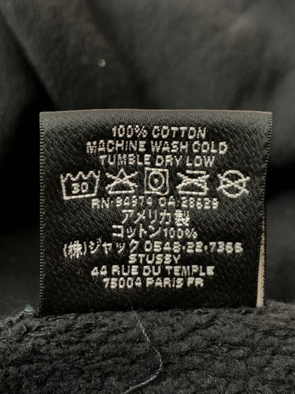 【中古品】【メンズ】 STUSSY × OUR LEGACY WORK SHOP ステューシー アワーレガシー ワークショップ 3923786 SURFMAN PIGMENT DYED HOODIE サーフマン ピグメントダイ フーディー パーカー トップス 142-261010-ta-22-min サイズ：XL カラー：ブラック 万代Net店