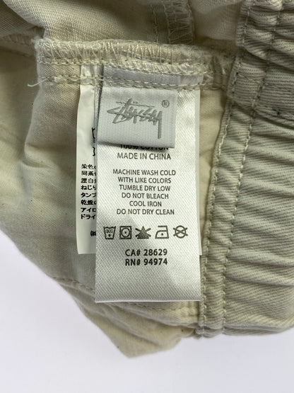 【中古品】【メンズ】 STUSSY ステューシー BRUSHED BEACH PANT ブラッシュド ビーチパンツ 116423 メンズ ボトムス 153-261014-KS-05-min サイズ：M カラー：ホワイト 万代Net店