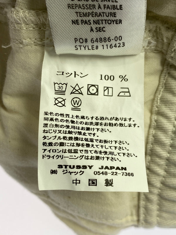 【中古品】【メンズ】 STUSSY ステューシー BRUSHED BEACH PANT ブラッシュド ビーチパンツ 116423 メンズ ボトムス 153-261014-KS-05-min サイズ：M カラー：ホワイト 万代Net店
