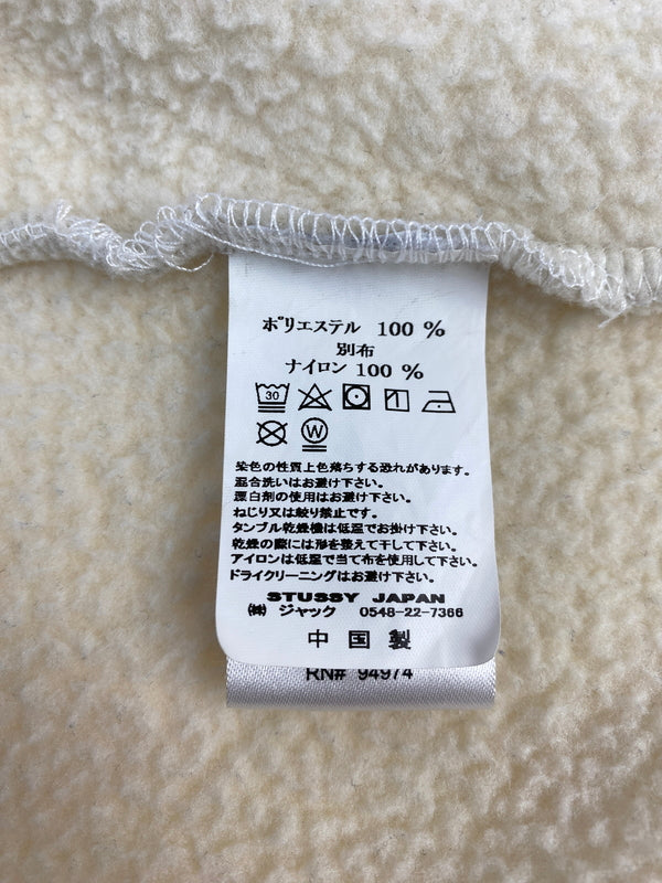 【中古品】【メンズ】 STUSSY ステューシー NYLON MOCK NECK FREECE JACKET 118349 モックネック フリースジャケット アウター 142-261013-yn-20-min サイズ：L カラー：アイボリー 万代Net店