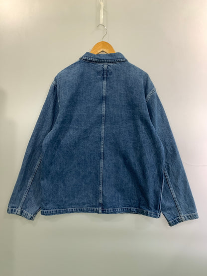 【中古品】【メンズ】 STUSSY ステューシー 115570 DENIM CHORE JACKET デニムチョアジャケット ワークジャケット デニムジャケット 142-261010-ta-23-min サイズ：L カラー：ブルー系 万代Net店