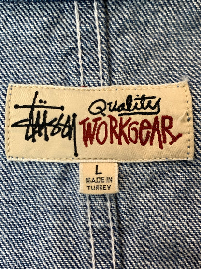 【中古品】【メンズ】 STUSSY ステューシー 115570 DENIM CHORE JACKET デニムチョアジャケット ワークジャケット デニムジャケット 142-261010-ta-23-min サイズ：L カラー：ブルー系 万代Net店
