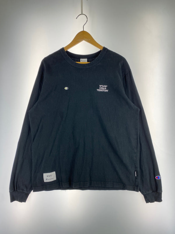 【中古品】【メンズ】 WTAPS×CHAMPION ダブルタップス チャンピオン "WTAPS URBAN TERRITORY" LS TEE ダブルタップス アーバン テリトリー エルエス ティー メンズ トップス 142-261014-KS-11-min サイズ：S カラー：ブラック 万代Net店