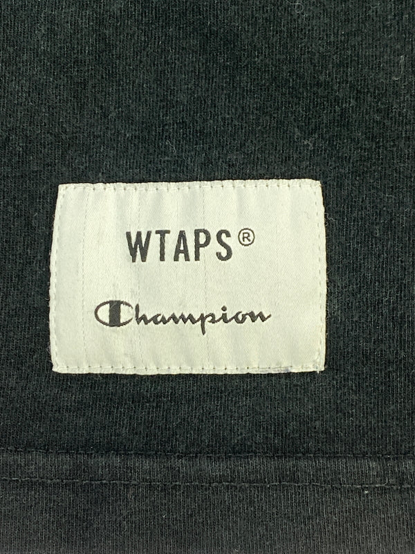 【中古品】【メンズ】 WTAPS×CHAMPION ダブルタップス チャンピオン "WTAPS URBAN TERRITORY" LS TEE ダブルタップス アーバン テリトリー エルエス ティー メンズ トップス 142-261014-KS-11-min サイズ：S カラー：ブラック 万代Net店