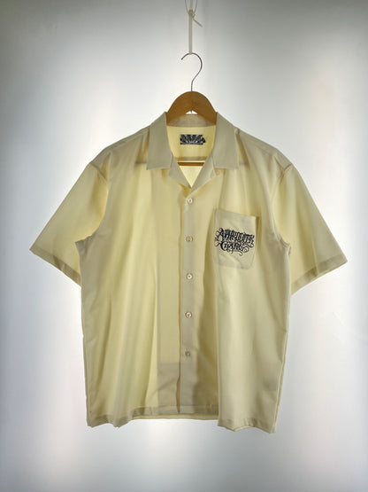 【中古品】【メンズ】 BUDSPOOL バッズプール CLASSIC LOGO SS OPEN COLLAR SHIRT クラシック ロゴ エスエス オープンカラーシャツ メンズ トップス 半袖シャツ 142-261014-KS-09-min サイズ：M カラー：ホワイト系 万代Net店