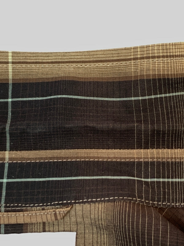 【中古品】【メンズ】 SUGARHILL シュガーヒル 24AW OMBRE PLAID OPEN COLLAR BLOUSE オンブレ プレイド オープンカラー ブラウス メンズ 長袖シャツ トップス 140-261016-em-57-min サイズ：2 カラー：ブラウン系 万代Net店
