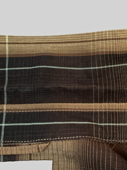 【中古品】【メンズ】 SUGARHILL シュガーヒル 24AW OMBRE PLAID OPEN COLLAR BLOUSE オンブレ プレイド オープンカラー ブラウス メンズ 長袖シャツ トップス 140-261016-em-57-min サイズ：2 カラー：ブラウン系 万代Net店