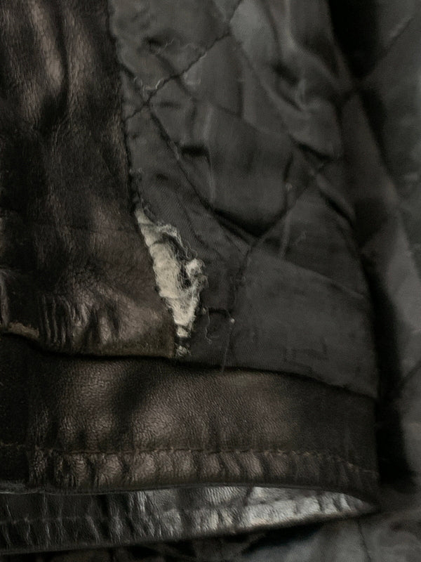 【現状渡し品】【メンズ】 HORN WORKS ホーンワークス LEATHER JACKET レザージャケット ライダースジャケット シングルライダース 145-261010-ta-36-min サイズ：4L カラー：ブラック 万代Net店