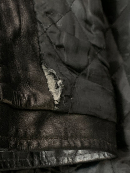 【現状渡し品】【メンズ】 HORN WORKS ホーンワークス LEATHER JACKET レザージャケット ライダースジャケット シングルライダース 145-261010-ta-36-min サイズ：4L カラー：ブラック 万代Net店