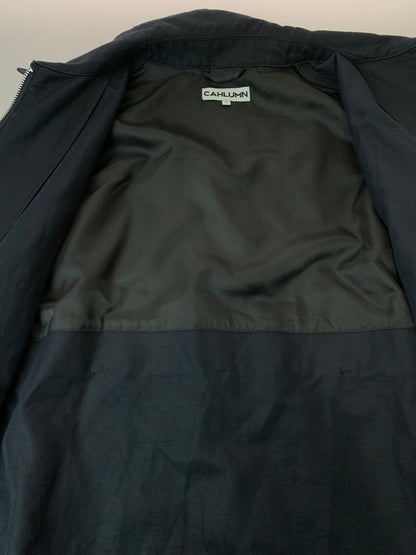 【中古品】【メンズ】 CAHLUMN カウラム 1051390900029 COTTON LINEN HARRINGTON JACKET コットン リネン ハリントンジャケット ブルゾン 140-261010-ta-15-min サイズ：L カラー：ネイビー 万代Net店