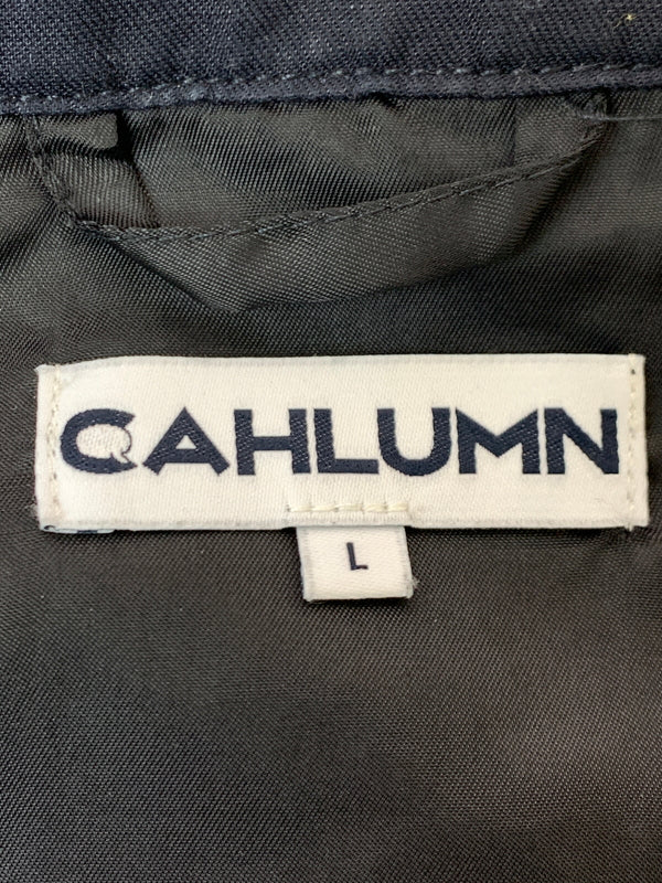 【中古品】【メンズ】 CAHLUMN カウラム 1051390900029 COTTON LINEN HARRINGTON JACKET コットン リネン ハリントンジャケット ブルゾン 140-261010-ta-15-min サイズ：L カラー：ネイビー 万代Net店