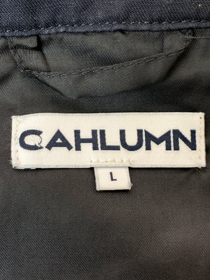 【中古品】【メンズ】 CAHLUMN カウラム 1051390900029 COTTON LINEN HARRINGTON JACKET コットン リネン ハリントンジャケット ブルゾン 140-261010-ta-15-min サイズ：L カラー：ネイビー 万代Net店