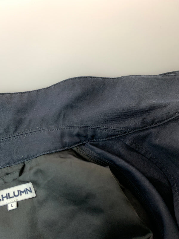 【中古品】【メンズ】 CAHLUMN カウラム 1051390900029 COTTON LINEN HARRINGTON JACKET コットン リネン ハリントンジャケット ブルゾン 140-261010-ta-15-min サイズ：L カラー：ネイビー 万代Net店