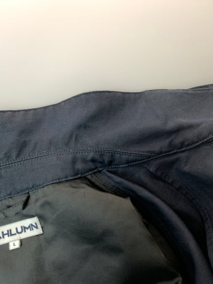 【中古品】【メンズ】 CAHLUMN カウラム 1051390900029 COTTON LINEN HARRINGTON JACKET コットン リネン ハリントンジャケット ブルゾン 140-261010-ta-15-min サイズ：L カラー：ネイビー 万代Net店