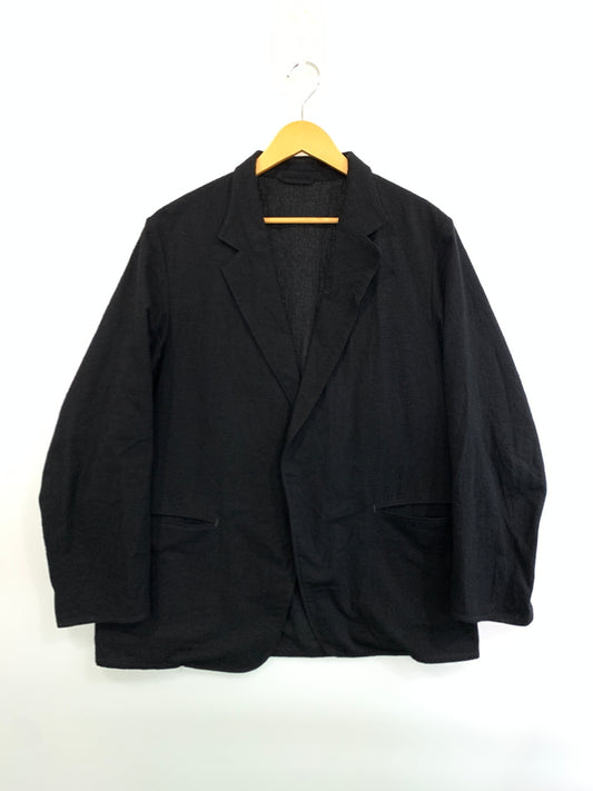 【中古品】【メンズ】 BLURHMS ブラームス BHS26S019 SILK COTTON NEP CARDIGAN JACKET シルクコットンネップ カーディガンジャケット テーラードジャケット 140-261010-ta-10-min サイズ：２ カラー：ブラック 万代Net店