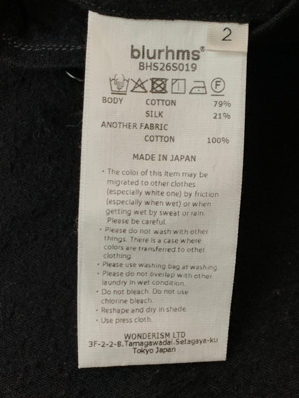 【中古品】【メンズ】 BLURHMS ブラームス BHS26S019 SILK COTTON NEP CARDIGAN JACKET シルクコットンネップ カーディガンジャケット テーラードジャケット 140-261010-ta-10-min サイズ：２ カラー：ブラック 万代Net店