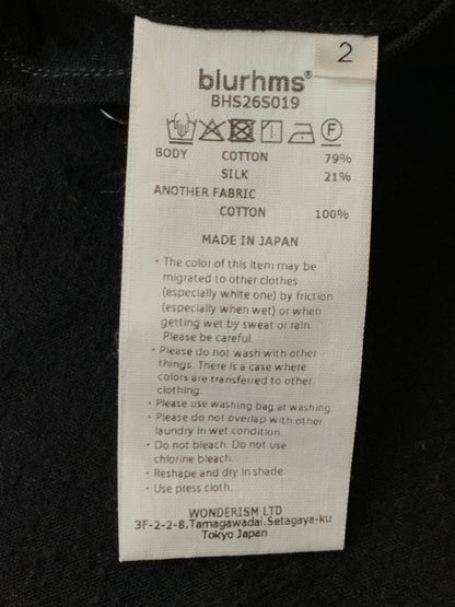 【中古品】【メンズ】 BLURHMS ブラームス BHS26S019 SILK COTTON NEP CARDIGAN JACKET シルクコットンネップ カーディガンジャケット テーラードジャケット 140-261010-ta-10-min サイズ：２ カラー：ブラック 万代Net店