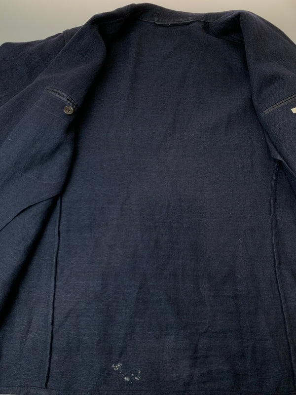 【中古品】【メンズ】 COMOLI コモリ 15AW WOOL-LINEN DOUBL TAILORED JACKET ウールリネンダブルテーラードジャケット アウター 140-261010-ta-17-min サイズ：2 カラー：ネイビー 万代Net店