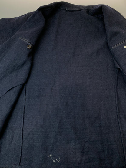 【中古品】【メンズ】 COMOLI コモリ 15AW WOOL-LINEN DOUBL TAILORED JACKET ウールリネンダブルテーラードジャケット アウター 140-261010-ta-17-min サイズ：2 カラー：ネイビー 万代Net店
