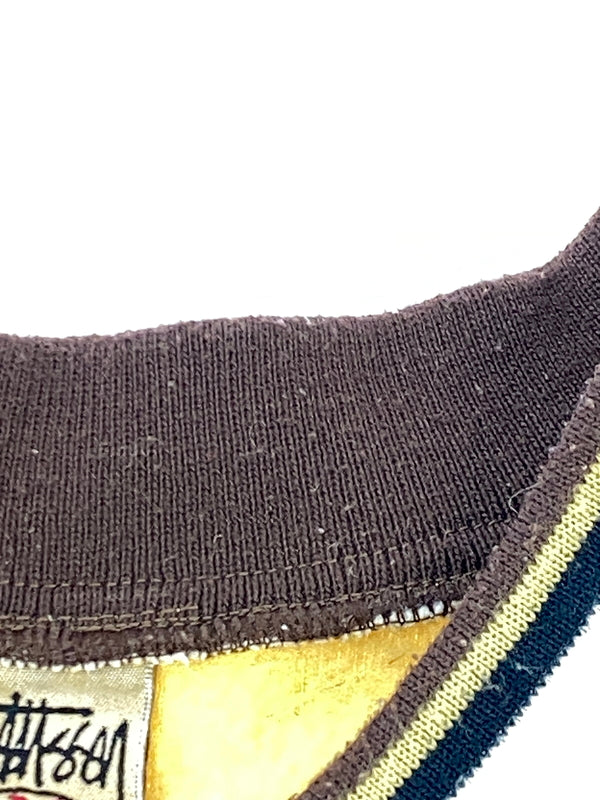 【現状渡し品】【メンズ】 OLD STUSSY オールドステューシー 90's PILE FABRIC V NECK SWEATER パイル ファブリック Ｖネック セーター トップス 142-261013-yn-18-min サイズ：M カラー：マスタード 万代Net店