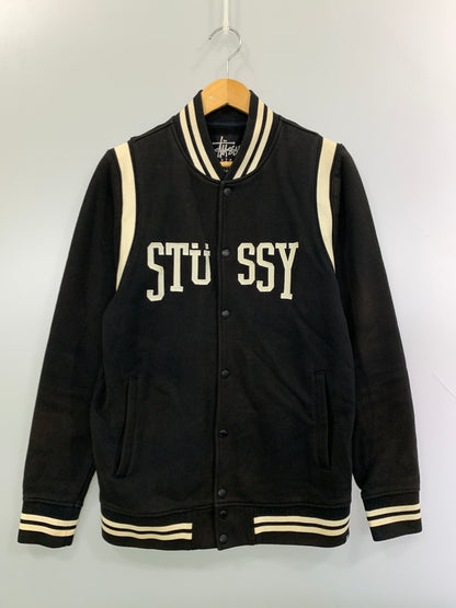 【中古品】【メンズ】 STUSSY ステューシー SWEAT STADIUM JACKET スウェットスタジアムジャケット スタジャン 142-261010-ta-34-min サイズ：M カラー：ブラック 万代Net店