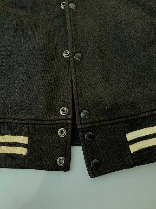 【中古品】【メンズ】 STUSSY ステューシー SWEAT STADIUM JACKET スウェットスタジアムジャケット スタジャン 142-261010-ta-34-min サイズ：M カラー：ブラック 万代Net店