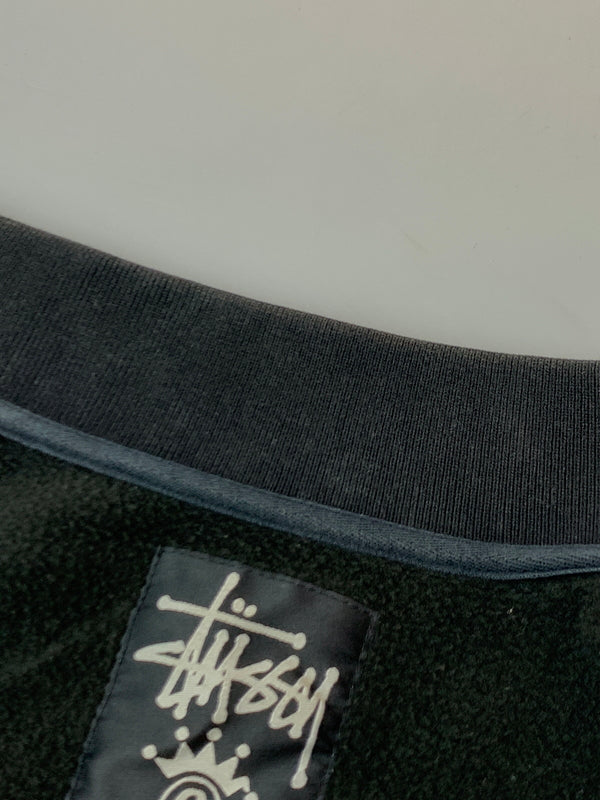 【中古品】【メンズ】 STUSSY ステューシー SWEAT STADIUM JACKET スウェットスタジアムジャケット スタジャン 142-261010-ta-34-min サイズ：M カラー：ブラック 万代Net店