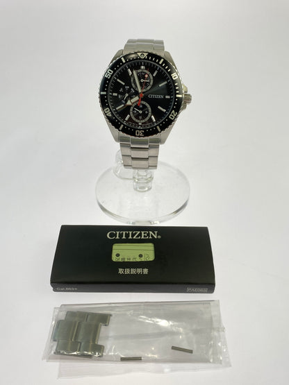 【中古品】【メンズ】 CITIZEN シチズン ECO-DRIVE DIVER WATCH エコ ドライブ ダイバー ウォッチ 8637-S068339 腕時計 ウォッチ 197-261011-hu-24-min カラー：シルバー/ブラック 万代Net店