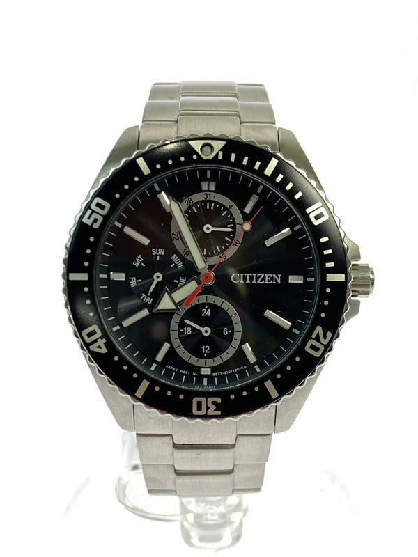 【中古品】【メンズ】 CITIZEN シチズン ECO-DRIVE DIVER WATCH エコ ドライブ ダイバー ウォッチ 8637-S068339 腕時計 ウォッチ 197-261011-hu-24-min カラー：シルバー/ブラック 万代Net店
