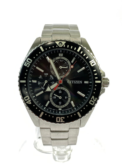 【中古品】【メンズ】 CITIZEN シチズン ECO-DRIVE DIVER WATCH エコ ドライブ ダイバー ウォッチ 8637-S068339 腕時計 ウォッチ 197-261011-hu-24-min カラー：シルバー/ブラック 万代Net店